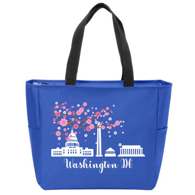 Washington Dc Funny Gift Cherry Blossoms Memorial Monut Meaningful Gift Zip Tote Bag