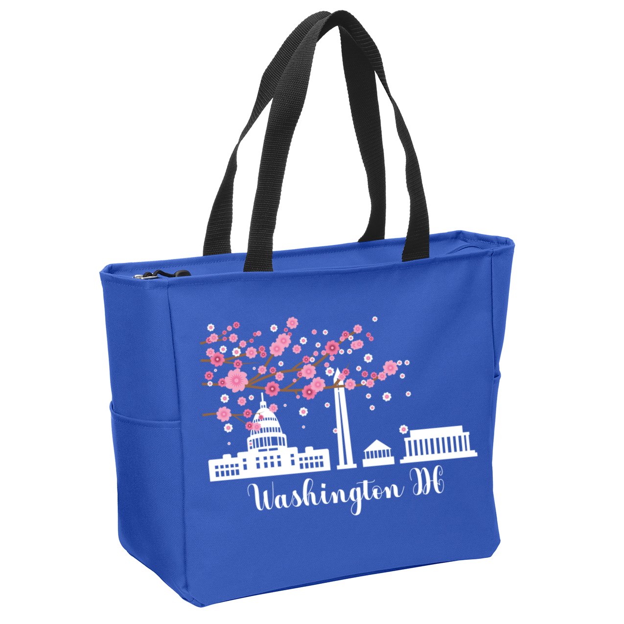 Washington Dc Funny Gift Cherry Blossoms Memorial Monut Meaningful Gift Zip Tote Bag