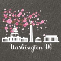 Washington Dc Funny Gift Cherry Blossoms Memorial Monut Meaningful Gift Cotton Canvas Backpack