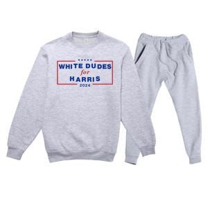 White Dudes For Harris 2024 Premium Crewneck Sweatsuit Set