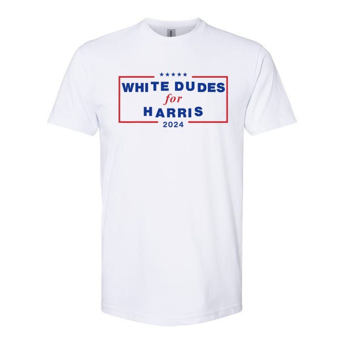 White Dudes For Harris 2024 Softstyle CVC T-Shirt