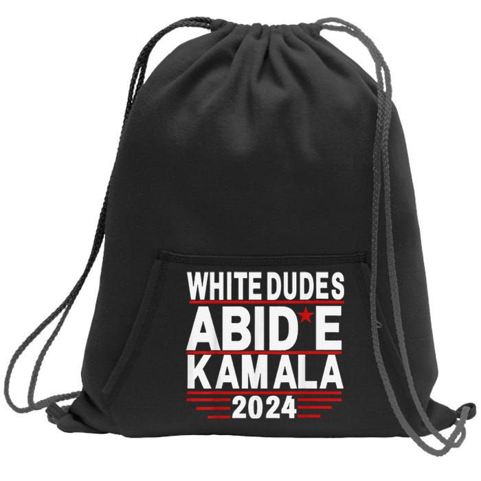 White Dudes For Trump Kamala Harris 2024 Support Sweatshirt Cinch Pack Bag