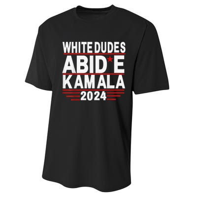 White Dudes For Trump Kamala Harris 2024 Support Performance Sprint T-Shirt