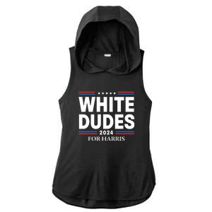 White Dudes For Harris 2024 Ladies PosiCharge Tri-Blend Wicking Draft Hoodie Tank