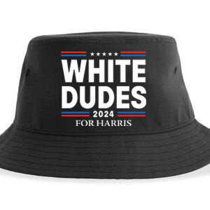 White Dudes For Harris 2024 Sustainable Bucket Hat