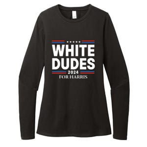 White Dudes For Harris 2024 Womens CVC Long Sleeve Shirt