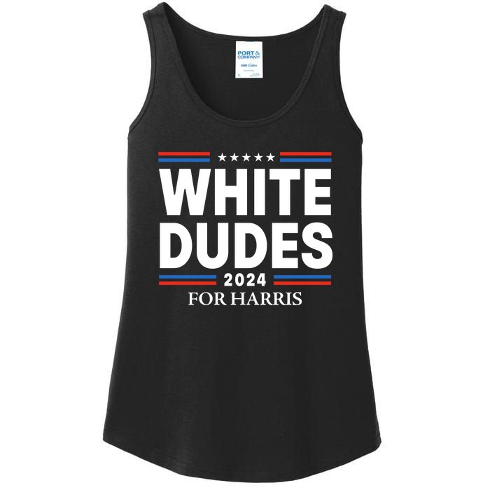 White Dudes For Harris 2024 Ladies Essential Tank