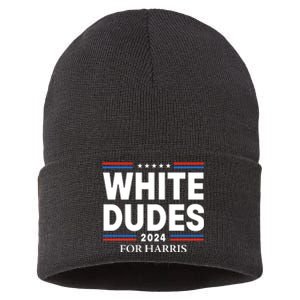 White Dudes For Harris 2024 Sustainable Knit Beanie