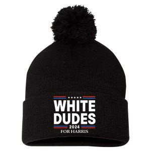 White Dudes For Harris 2024 Pom Pom 12in Knit Beanie