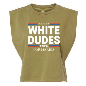 White Dudes For Harris 2024 Garment-Dyed Women's Muscle Tee