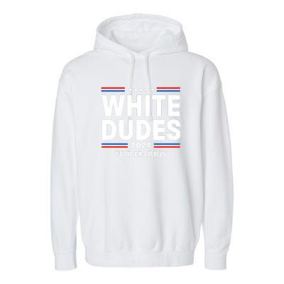 White Dudes For Harris 2024 Garment-Dyed Fleece Hoodie