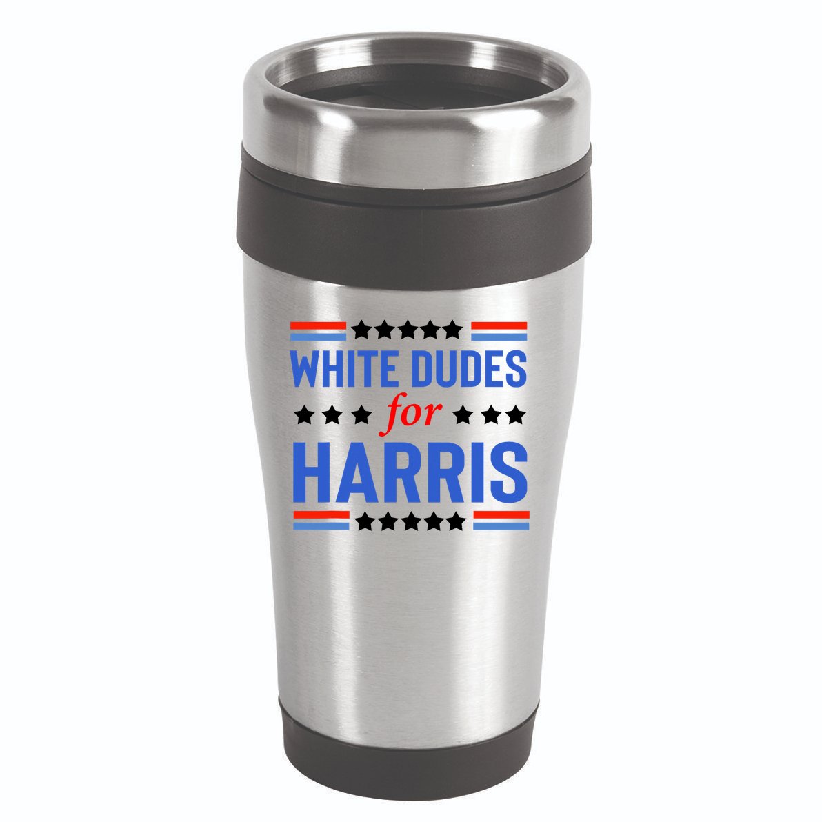 White Dudes For Kamala Harris 16oz Travel Tumbler