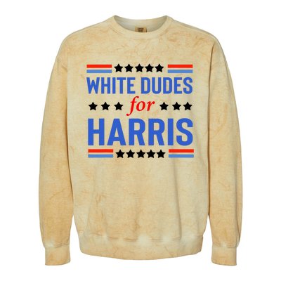 White Dudes For Kamala Harris Colorblast Crewneck Sweatshirt