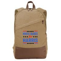 White Dudes For Kamala Harris Cotton Canvas Backpack