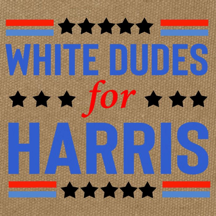 White Dudes For Kamala Harris Cotton Canvas Backpack