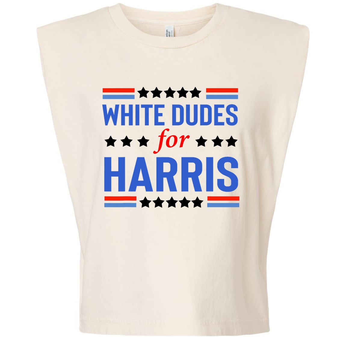 White Dudes For Kamala Harris Garment-Dyed Women's Muscle Tee