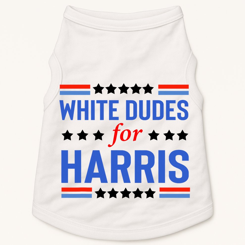 White Dudes For Kamala Harris Doggie Tank