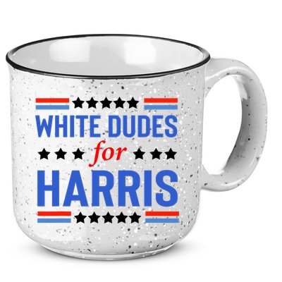 White Dudes For Kamala Harris 15oz Campfire Ceramic Mug