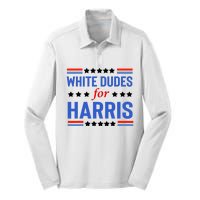 White Dudes For Kamala Harris Silk Touch Performance Long Sleeve Polo