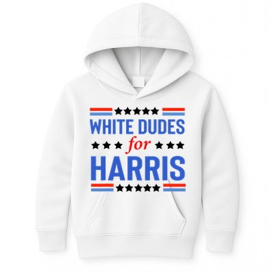 White Dudes For Kamala Harris Kids Hoodie