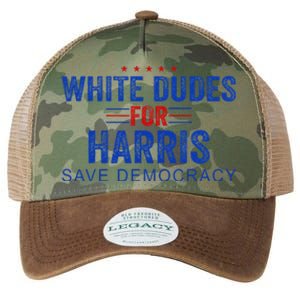 White Dudes For Harris Kamala Harris 2024 47th President Legacy Tie Dye Trucker Hat