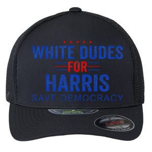 White Dudes For Harris Kamala Harris 2024 47th President Flexfit Unipanel Trucker Cap