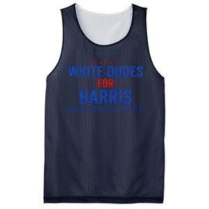 White Dudes For Harris Kamala Harris 2024 47th President Mesh Reversible Basketball Jersey Tank