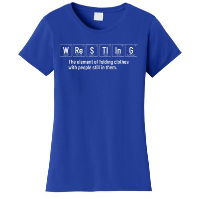 Wrestling Definition  Funny Wrestler Periodic Elements  Women's T-Shirt