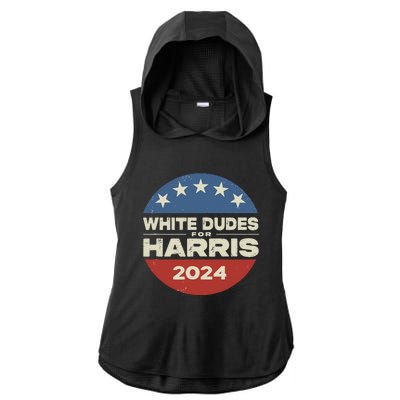 White Dudes For Harris Kamala 2024 Ladies PosiCharge Tri-Blend Wicking Draft Hoodie Tank