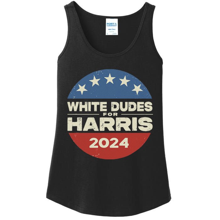 White Dudes For Harris Kamala 2024 Ladies Essential Tank