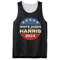 White Dudes For Harris Kamala 2024 Mesh Reversible Basketball Jersey Tank