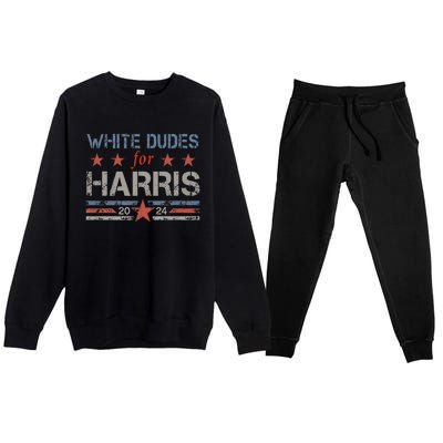 White Dudes For Kamala Harris Kamala Harris 2024 Premium Crewneck Sweatsuit Set