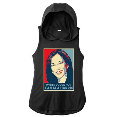 White Dudes For Kamala Harris Kamala Harris 2024 Ladies PosiCharge Tri-Blend Wicking Draft Hoodie Tank