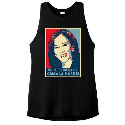 White Dudes For Kamala Harris Kamala Harris 2024 Ladies PosiCharge Tri-Blend Wicking Tank