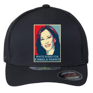 White Dudes For Kamala Harris Kamala Harris 2024 Flexfit Unipanel Trucker Cap