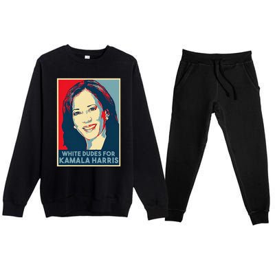 White Dudes For Kamala Harris Kamala Harris 2024 Premium Crewneck Sweatsuit Set