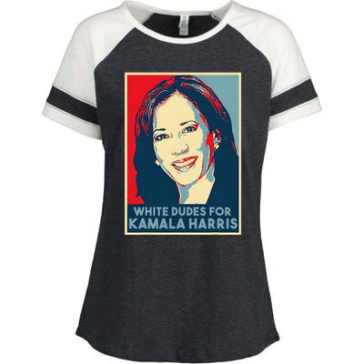 White Dudes For Kamala Harris Kamala Harris 2024 Enza Ladies Jersey Colorblock Tee