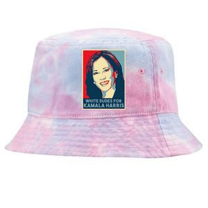 White Dudes For Kamala Harris Kamala Harris 2024 Tie-Dyed Bucket Hat