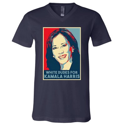 White Dudes For Kamala Harris Kamala Harris 2024 V-Neck T-Shirt