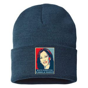 White Dudes For Kamala Harris Kamala Harris 2024 Sustainable Knit Beanie