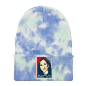 White Dudes For Kamala Harris Kamala Harris 2024 Tie Dye 12in Knit Beanie