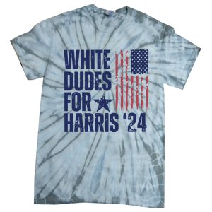 White Dudes For Harris Election 2024 Tie-Dye T-Shirt