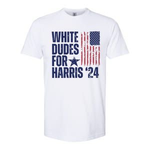 White Dudes For Harris Election 2024 Softstyle CVC T-Shirt