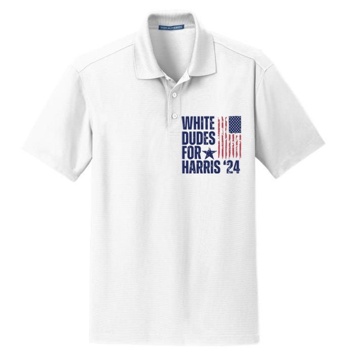 White Dudes For Harris Election 2024 Dry Zone Grid Polo