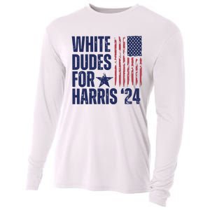 White Dudes For Harris Election 2024 Cooling Performance Long Sleeve Crew