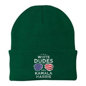 White Dudes For Kamala Harris Sunglasses Knit Cap Winter Beanie