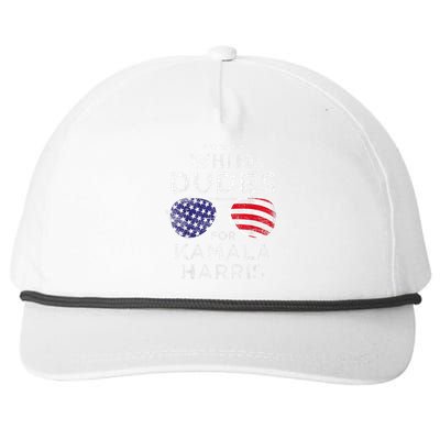 White Dudes For Kamala Harris Sunglasses Snapback Five-Panel Rope Hat