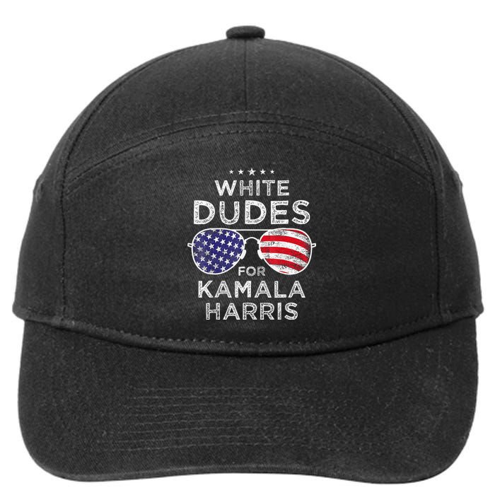 White Dudes For Kamala Harris Sunglasses 7-Panel Snapback Hat