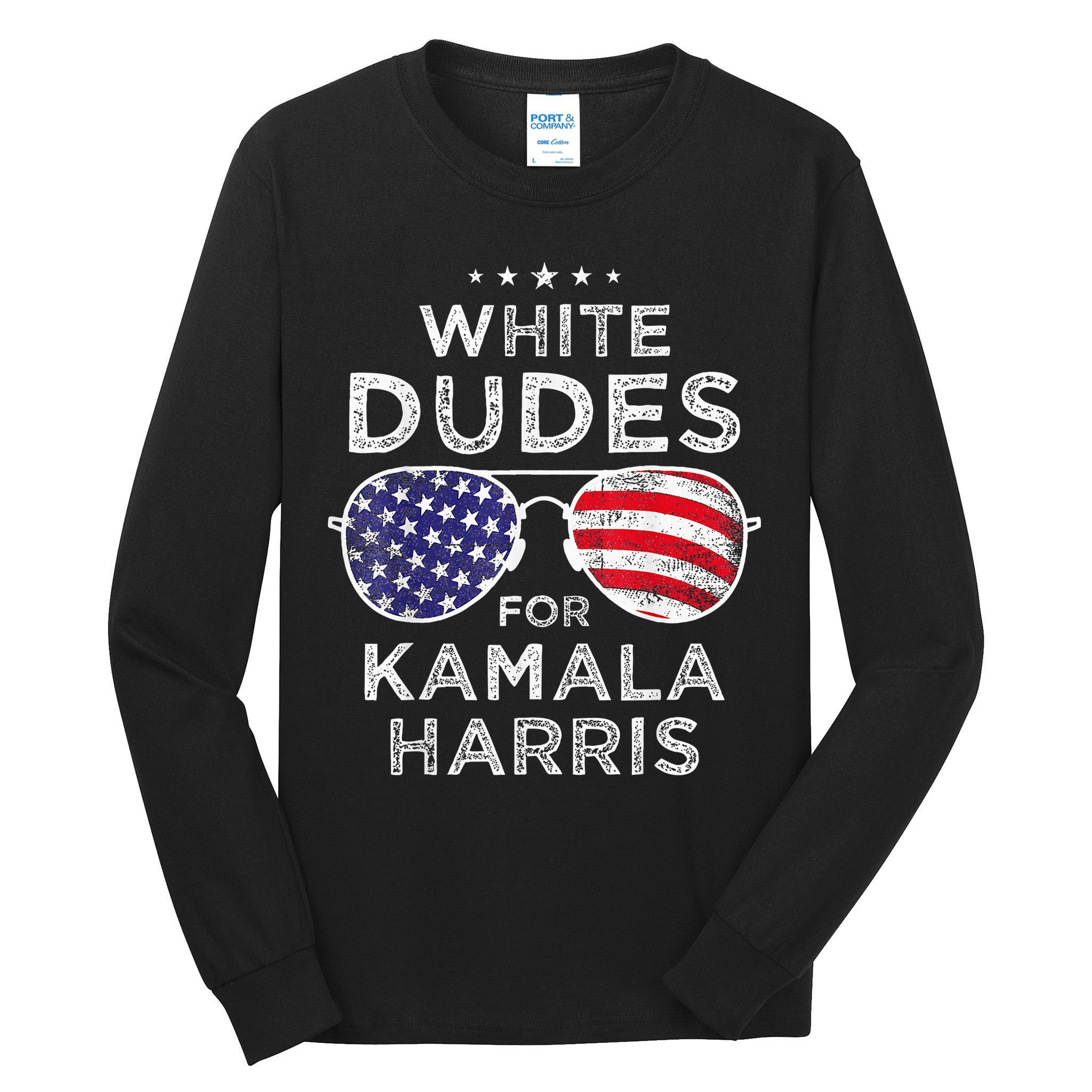 White Dudes For Kamala Harris Sunglasses Tall Long Sleeve T-Shirt