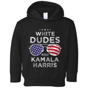 White Dudes For Kamala Harris Sunglasses Toddler Hoodie